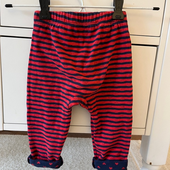 Primary Clothing Striped Pants with Heart Cuffs - Picture 5 of 5